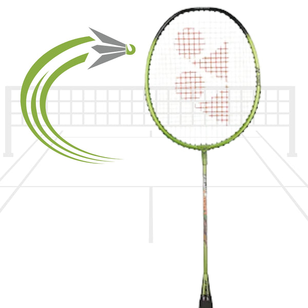 Yonex ZR 111 Light Strung Badminton Racquet – Lime | Lightweight Aluminum Frame, Steel Shaft, Pre-Strung Racquet with Full Cover