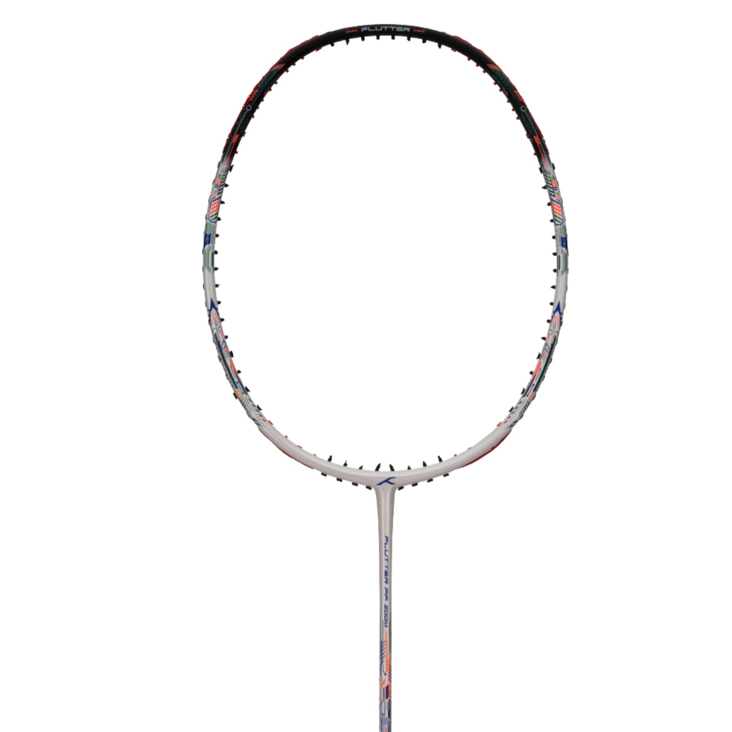 Hundred Flutter FF Zoom Unstrung Badminton Racket – White/Black | Ultra-Light 78g Graphite Frame, 32 LBS Tension Capacity, for Intermediate & Advanced Players - Best Price online Prokicksports.com