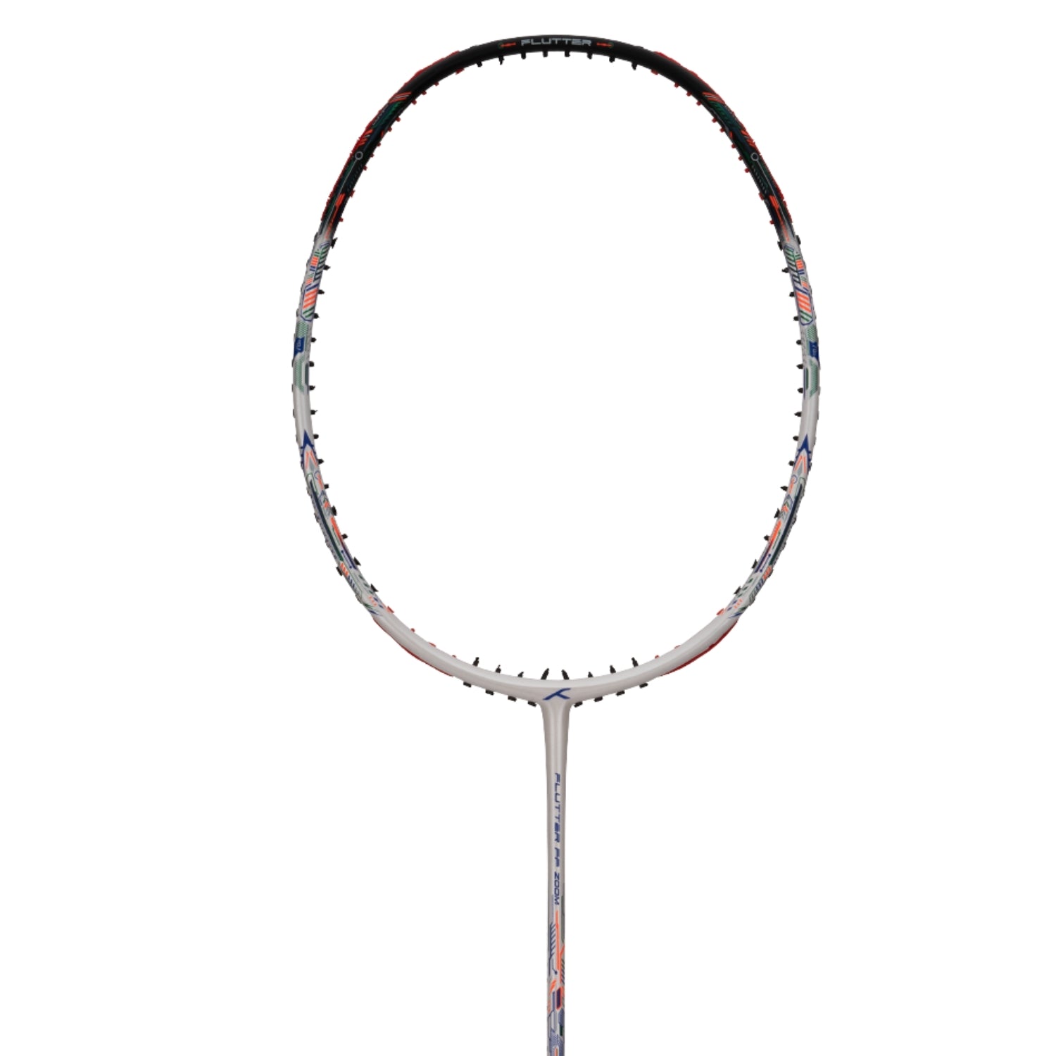 Hundred Flutter FF Zoom Unstrung Badminton Racket – White/Black | Ultra-Light 78g Graphite Frame, 32 LBS Tension Capacity, for Intermediate & Advanced Players - Best Price online Prokicksports.com