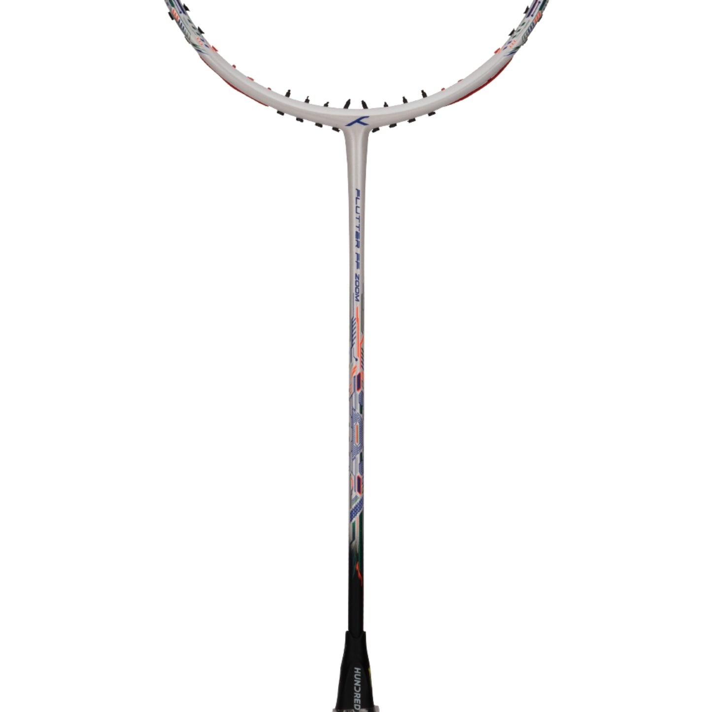 Hundred Flutter FF Zoom Unstrung Badminton Racket – White/Black | Ultra-Light 78g Graphite Frame, 32 LBS Tension Capacity, for Intermediate & Advanced Players - Best Price online Prokicksports.com