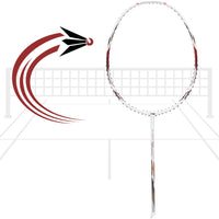 Li-Ning G-Force 5900 Superlite Badminton Racquet – 5U6 White/Red/Black | Lightweight Carbon Fibre Frame for Speed & Precision - Best Price online Prokicksports.com