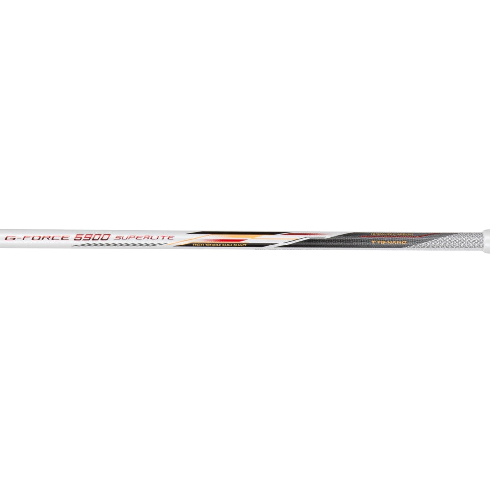 Li-Ning G-Force 5900 Superlite Badminton Racquet – 5U6 White/Red/Black | Lightweight Carbon Fibre Frame for Speed & Precision - Best Price online Prokicksports.com