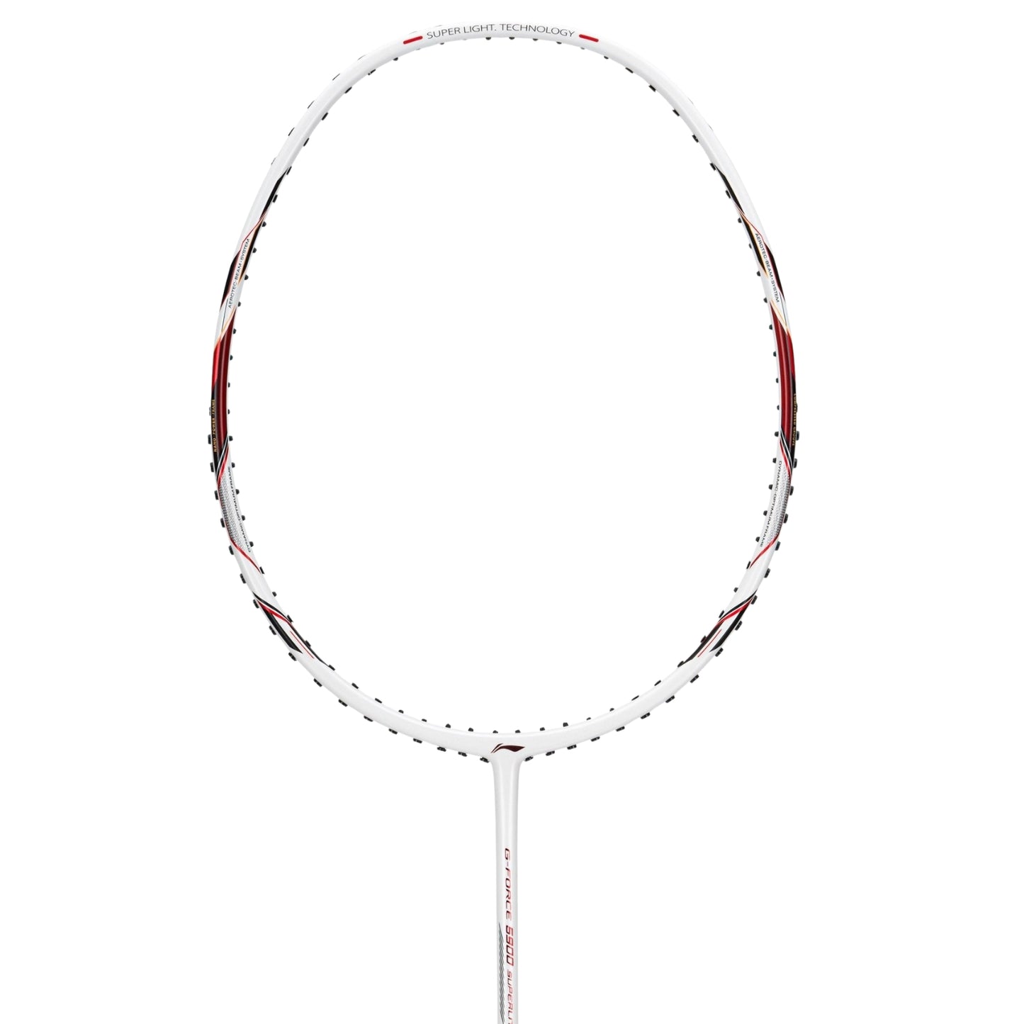 Li-Ning G-Force 5900 Superlite Badminton Racquet – 5U6 White/Red/Black | Lightweight Carbon Fibre Frame for Speed & Precision - Best Price online Prokicksports.com