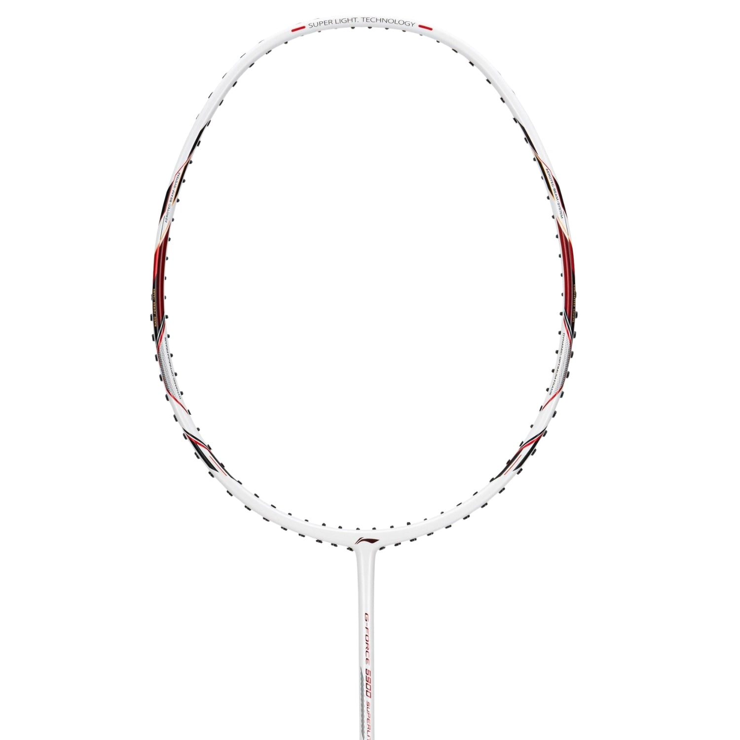 Li-Ning G-Force 5900 Superlite Badminton Racquet – 5U6 White/Red/Black | Lightweight Carbon Fibre Frame for Speed & Precision - Best Price online Prokicksports.com