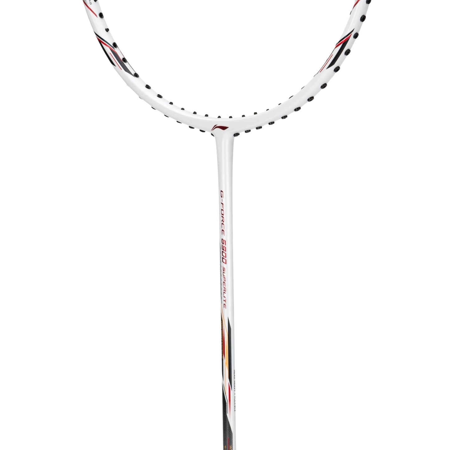 Li-Ning G-Force 5900 Superlite Badminton Racquet – 5U6 White/Red/Black | Lightweight Carbon Fibre Frame for Speed & Precision - Best Price online Prokicksports.com