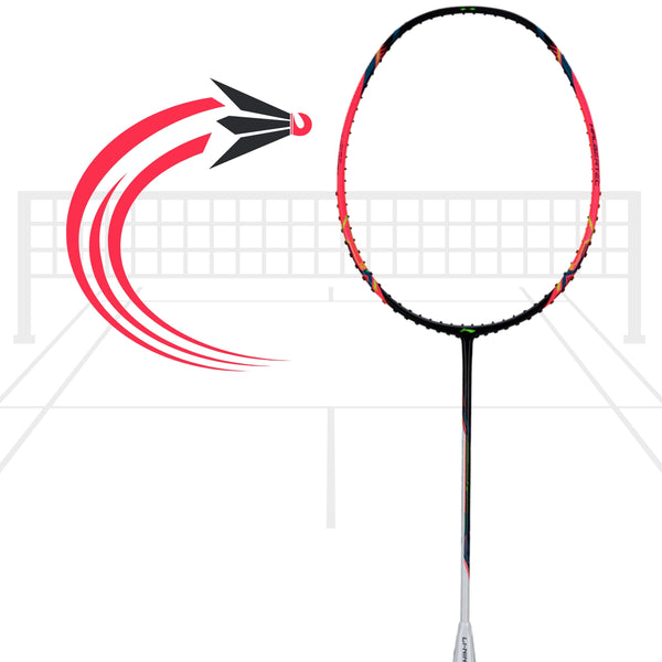 Li-Ning Halbertec Motor Unstrung Badminton Racquet – G6 Neon Pink/Black/White | Lightweight Control Racquet for Fast & Balanced Play