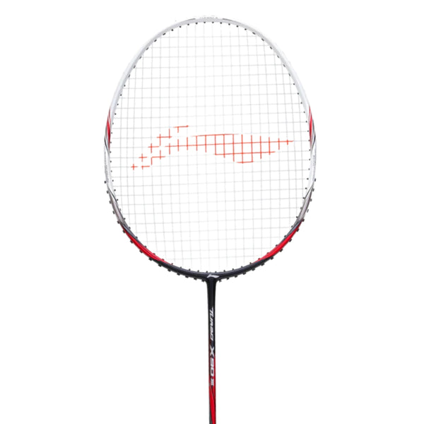 Li-Ning Turbo X 90 III Unstrung Badminton Racket – Black/White/Maroon (G6) | Lightweight All-Round Power Racket