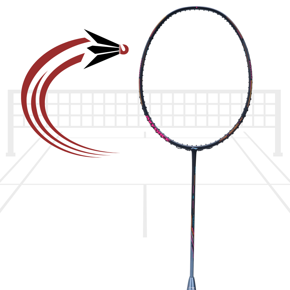 Li-Ning Axforce 80 Unstrung Badminton Racquet – 4U6 Black/Gold | Dynamic Carbon Frame for Power & Speed