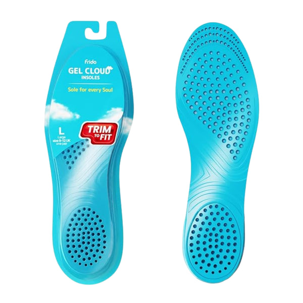 Frido Gel Cloud Women’s Insole – 1 Pair (Small, UK Size 4-8) | Soft Gel Cushion Support for Everyday Comfort & Pain Relief
