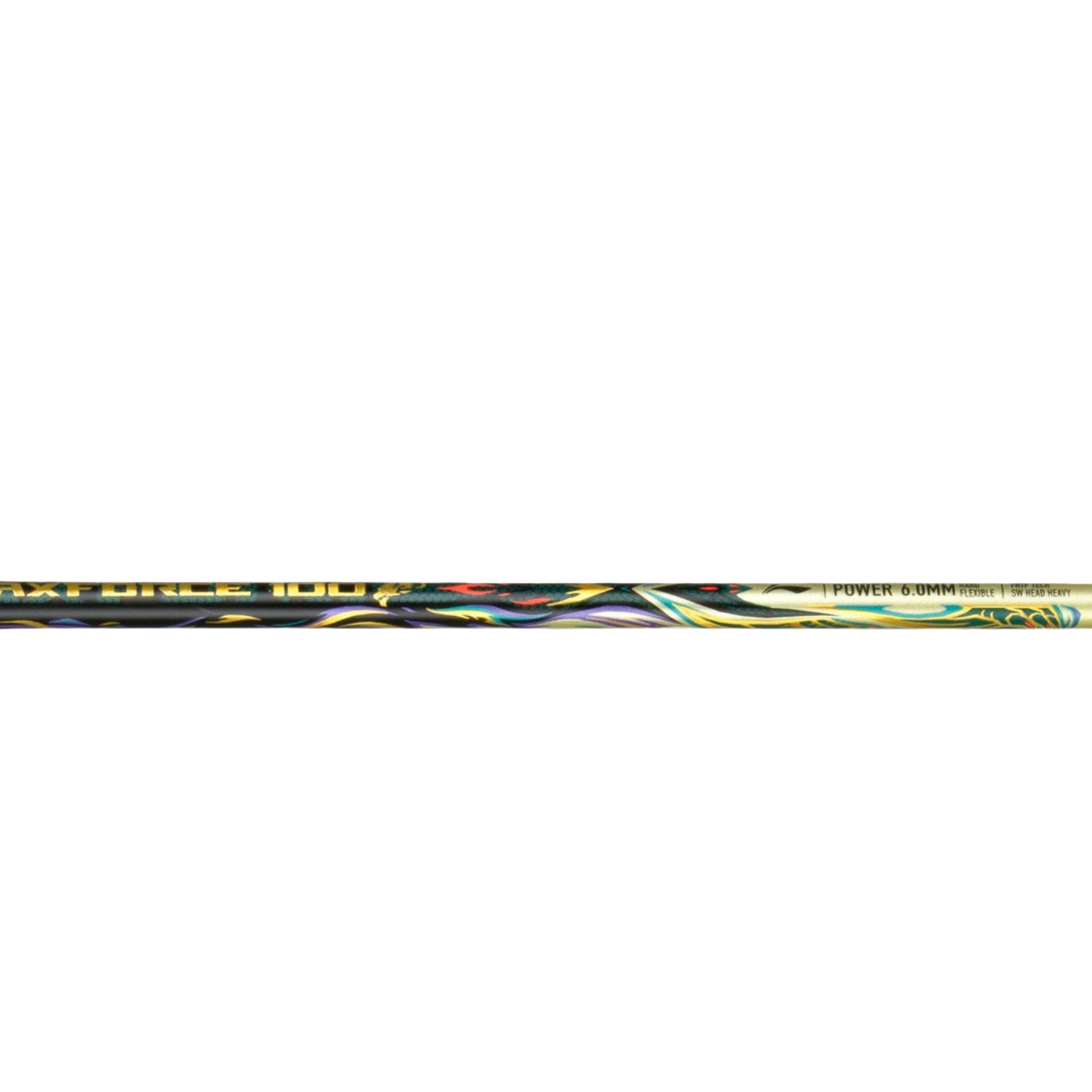 Li-Ning AXForce 100 Unstrung Badminton Racquet – Lightweight 4U5, Medium Flex Shaft, Even Balance, Graphite Frame, Isometric Head | Black/Gold | For Professional Attacking Players - Best Price online Prokicksports.com