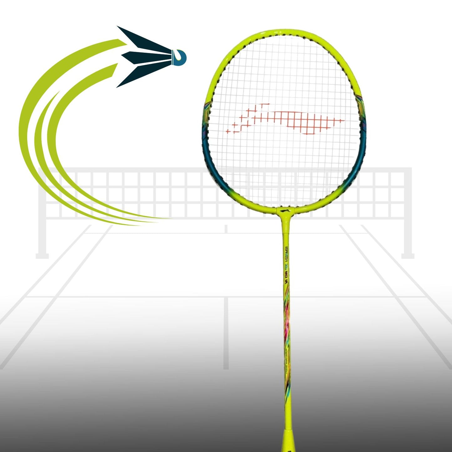 Li-Ning Smash XP 80 IV AYPU169-1 Strung Badminton Racquet, G5 Lightweight, Lime/Green, with Half Cover – Beginner All-Round Control - Best Price online Prokicksports.com