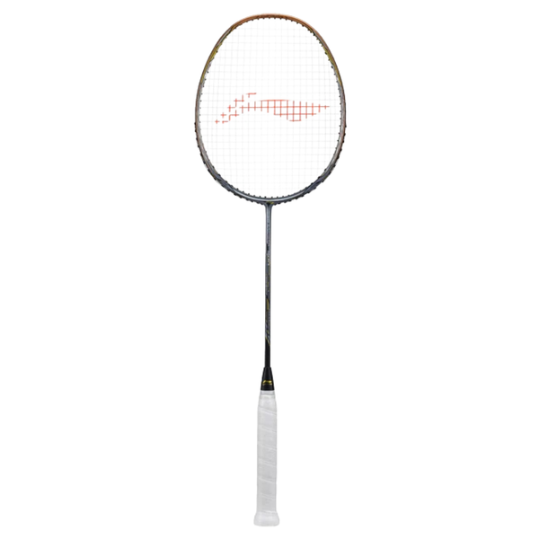 Li-Ning 3D Caliber 900 Unstrung Badminton Racket – Gold/Grey G5 | Powerful Aerodynamic Frame for Speed & Precision
