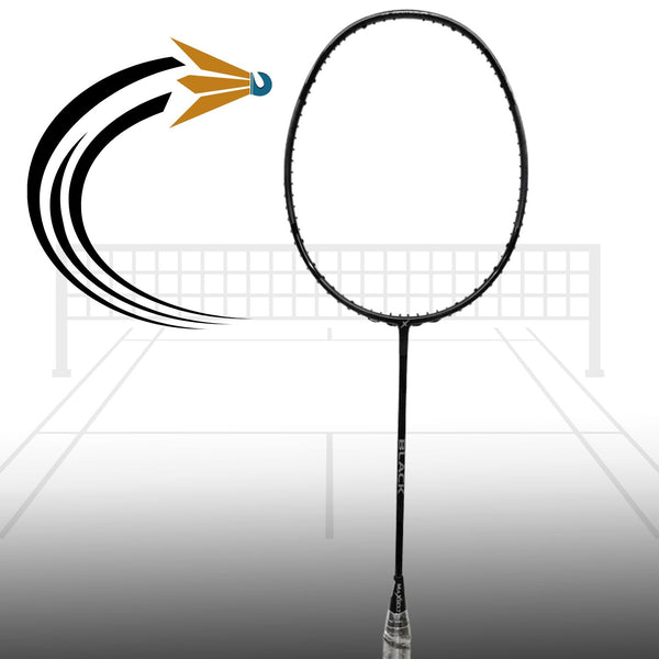 MaxBolt Black Unstrung Badminton Racquet – Lightweight, Durable & Power-Driven (Black)