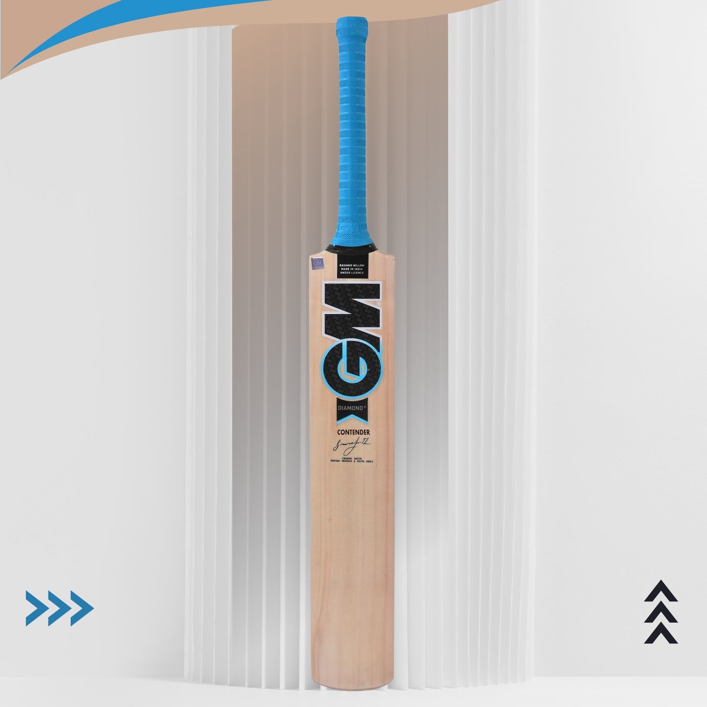 GM Diamond Contender Kashmir Willow Cricket Bat - SH | Lightweight, Durable & Powerful | Ideal for All-Round Stroke Play - Best Price online Prokicksports.com
