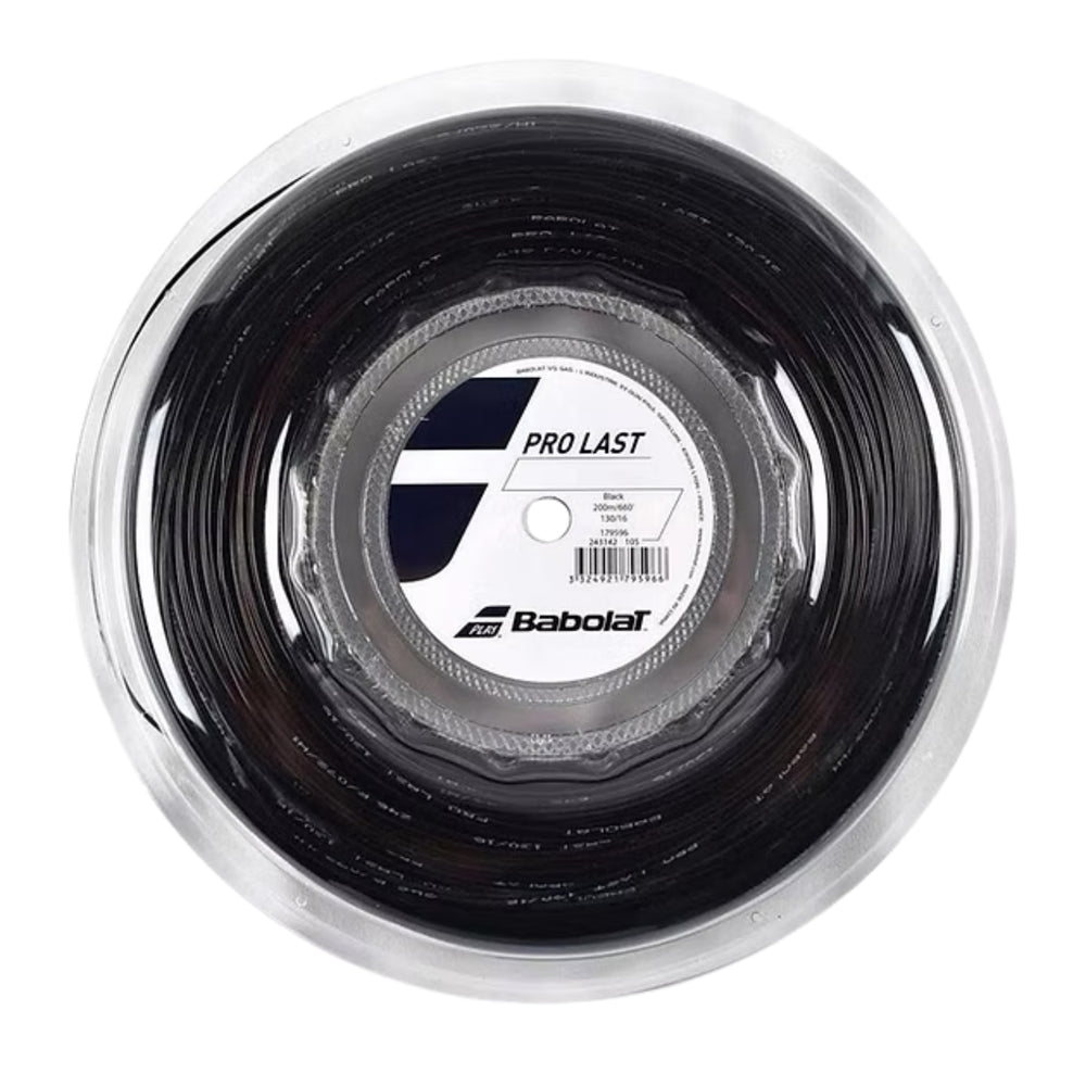 Babolat Pro Last 200M Tennis String with Black Grip – High Durability & Performance Combo