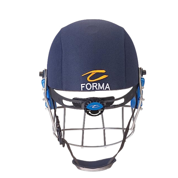 Forma Elite Pro Plus Stainless Steel Cricket Helmet – Blue (54–56 CM) | Lightweight, High-Impact Protection with Ventilation & Adjustable Fit