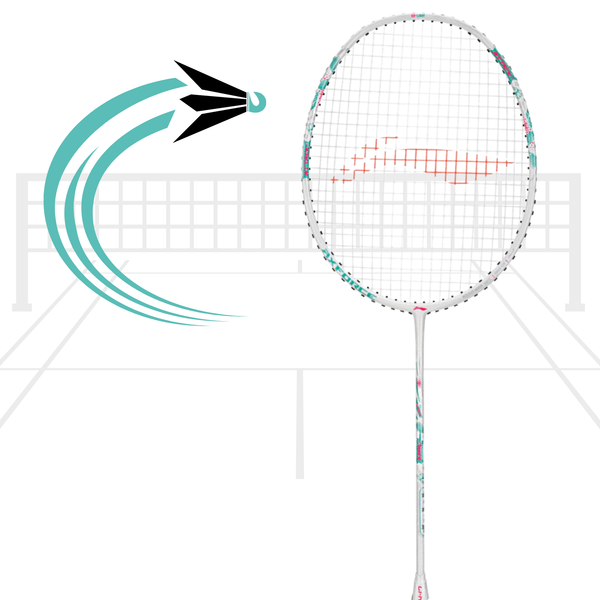 Li-Ning AXForce Big Bang Unstrung Badminton Racquet – 5UG6 White | Ultra-Light Speed Racquet for Power & Precision