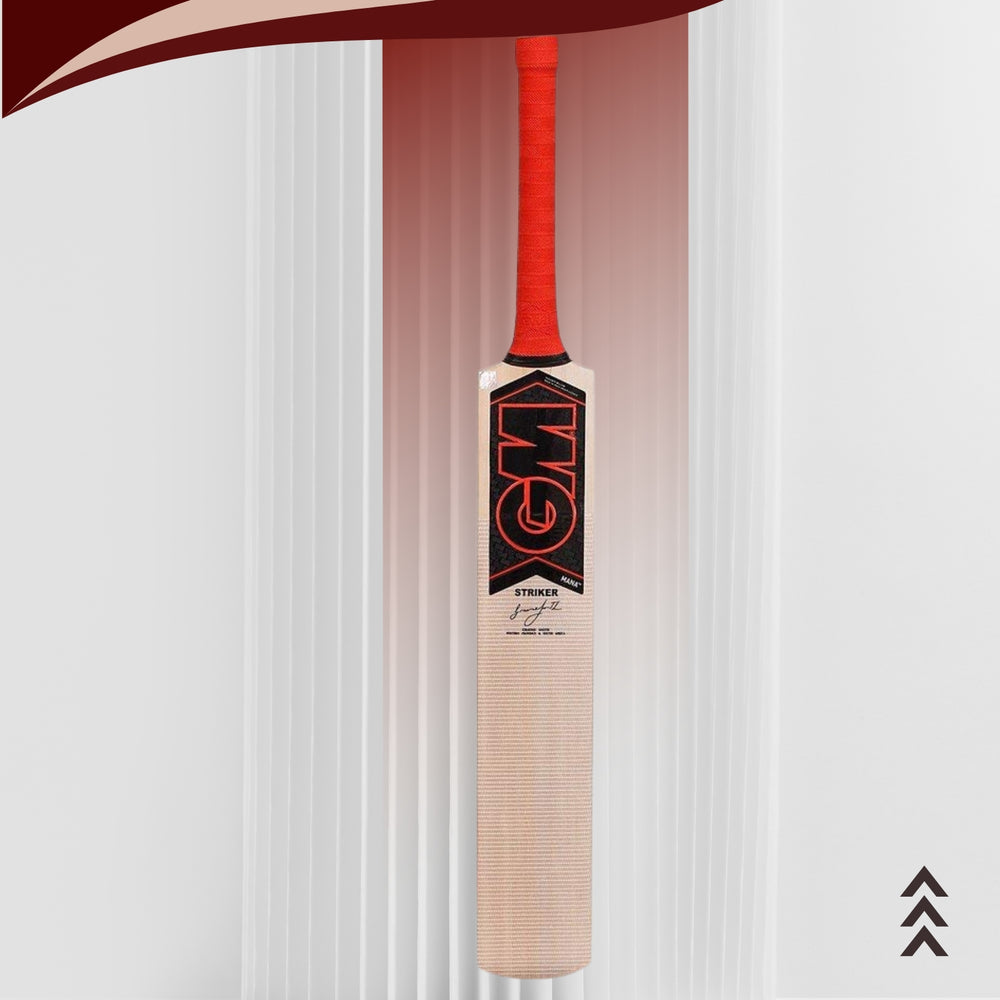 GM Mana Striker Kashmir Willow Cricket Bat for Men | Thick Edges, Traditional Design, Club-Level Performance