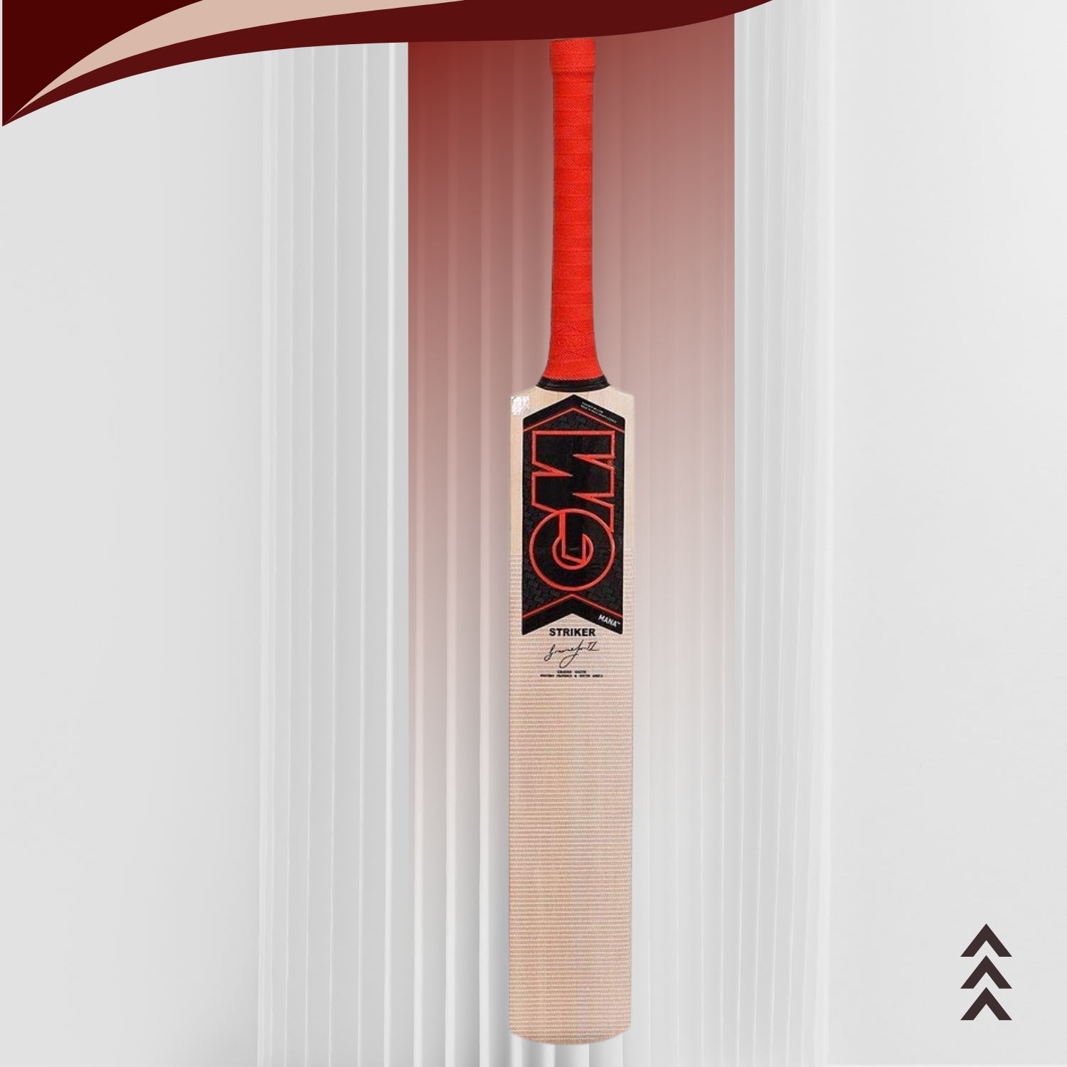 GM Mana Striker Kashmir Willow Cricket Bat for Men | Thick Edges, Traditional Design, Club-Level Performance - Best Price online Prokicksports.com
