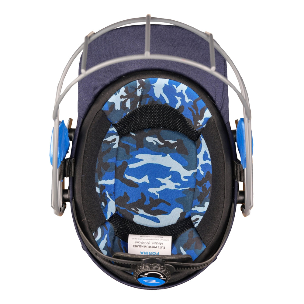 Forma Elite Premium Mild Steel Cricket Helmet – Blue | Durable Steel Grill, High-Impact ABS Shell, Adjustable Fit - Best Price online Prokicksports.com