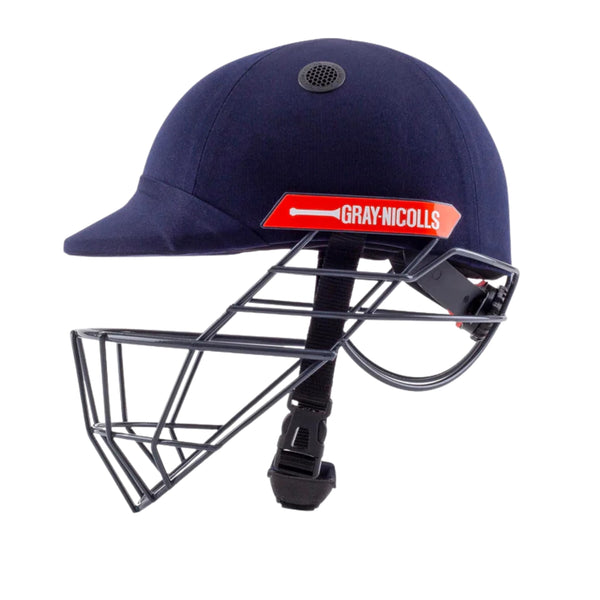 GRAY-NICOLLS Atomic 360 Stainless Steel Cricket Helmet – Navy | Lightweight Protective Headgear with ABS Shell & Adjustable Fit