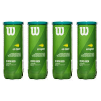 Wilson US Open Green Tournament Tennis Balls Dozen (4 Cans) - Best Price online Prokicksports.com