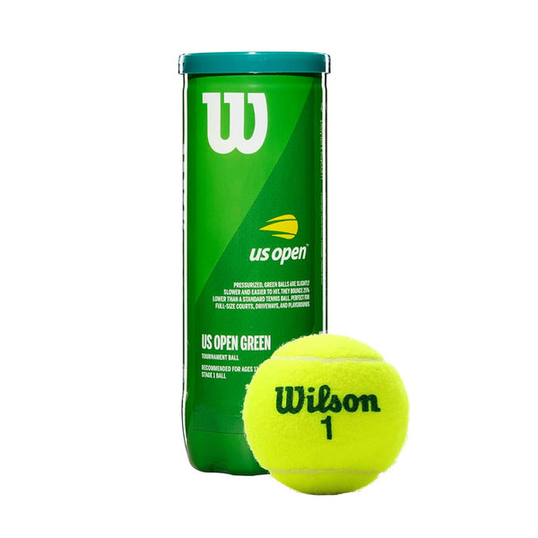 Wilson US Open Green Tournament Tennis Balls Can (1 Can)