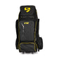 SG V12 Players Wheelie Duffle Cricket Kit Bag – Black/Light Green, Heavy-Duty Large Capacity with Wheels and Backpack Straps for Professionals - Best Price online Prokicksports.com