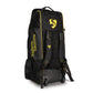 SG V12 Players Wheelie Duffle Cricket Kit Bag – Black/Light Green, Heavy-Duty Large Capacity with Wheels and Backpack Straps for Professionals - Best Price online Prokicksports.com