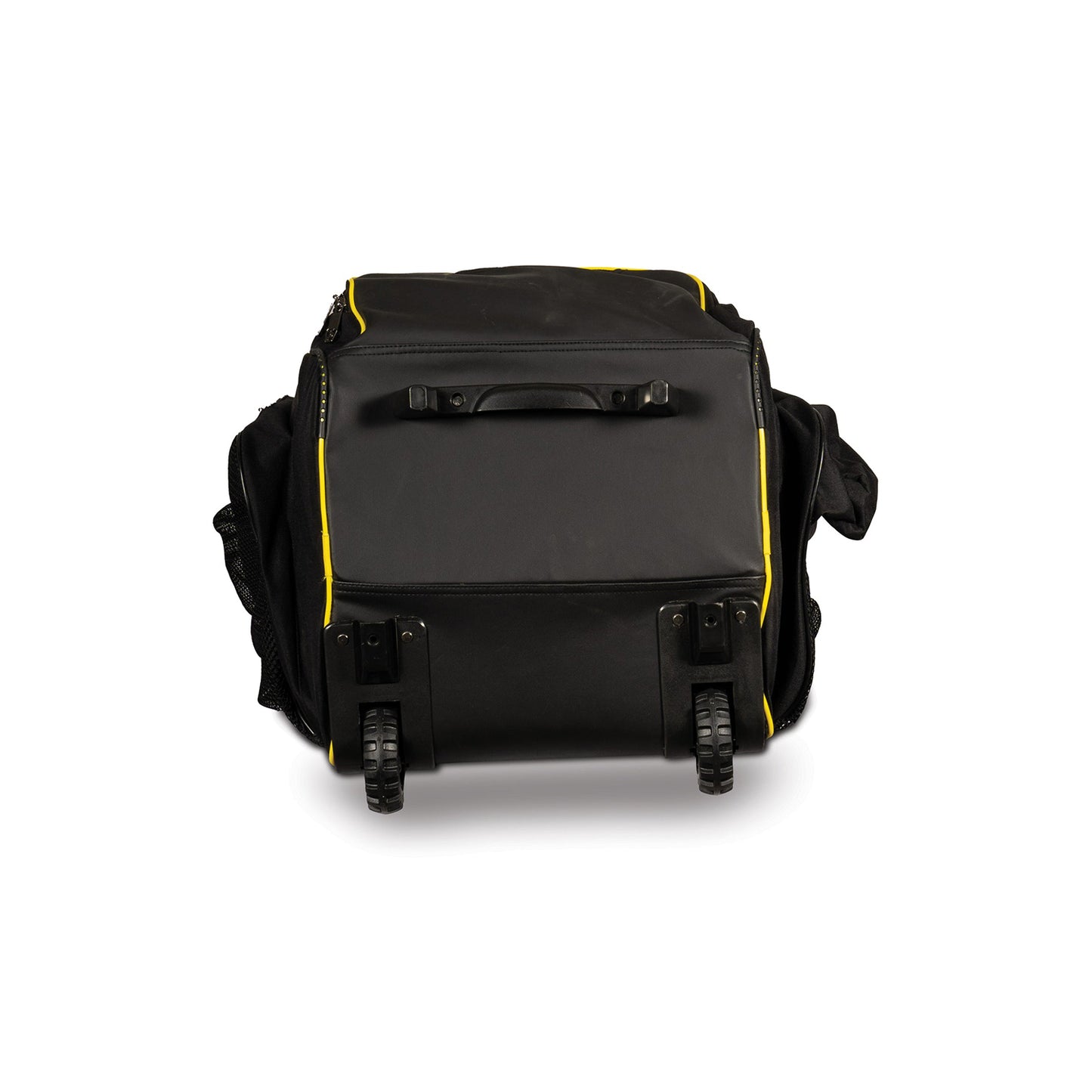 SG V12 Players Wheelie Duffle Cricket Kit Bag – Black/Light Green, Heavy-Duty Large Capacity with Wheels and Backpack Straps for Professionals - Best Price online Prokicksports.com