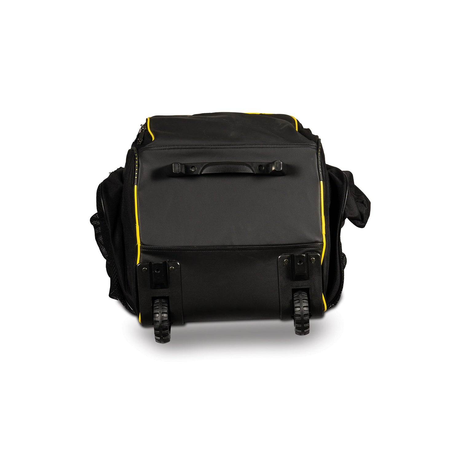 SG V12 Players Wheelie Duffle Cricket Kit Bag – Black/Light Green, Heavy-Duty Large Capacity with Wheels and Backpack Straps for Professionals - Best Price online Prokicksports.com