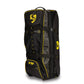 SG V12 Premium Wheelie Cricket Kit Bag – Black/Yellow, Large Trolley Gear Bag with Heavy-Duty Wheels for Pro Players and Match Travel - Best Price online Prokicksports.com