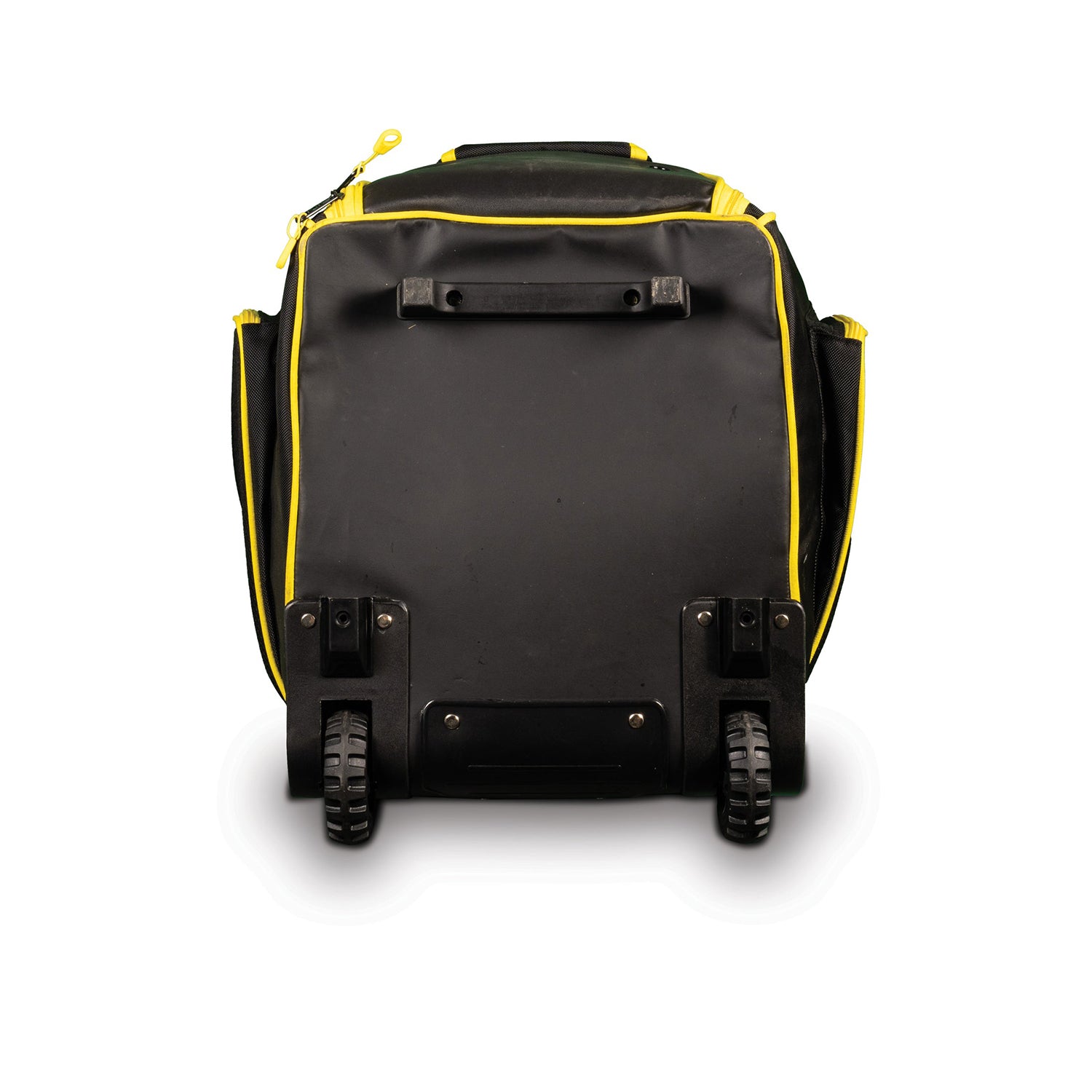 SG V12 Duffle Wheelie Cricket Kit Bag – Large Capacity Trolley with Wheels & Shoulder Straps, Black/Yellow, for Players and Sports Travel - Best Price online Prokicksports.com