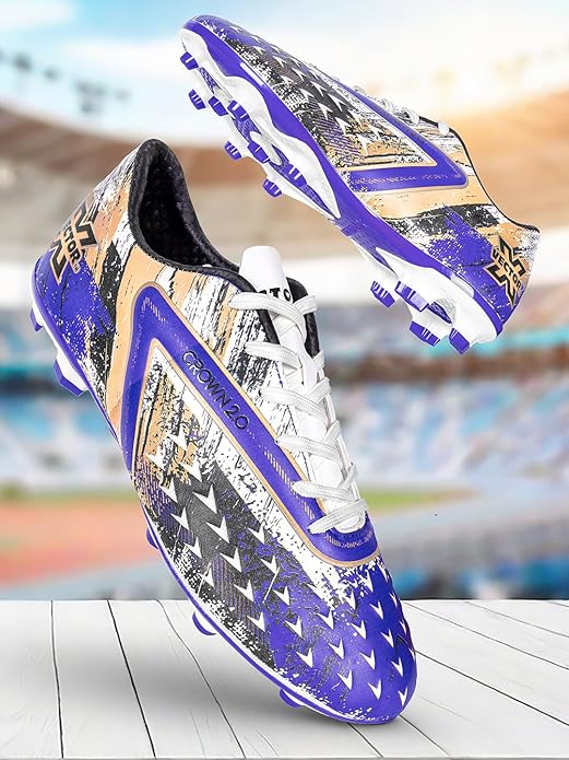 Vector X Crown 2.0 Football Shoes for Men, Youth, and Boys – Imported PU Upper, TPU Sole, Elegant Lightweight Design - Best Price online Prokicksports.com