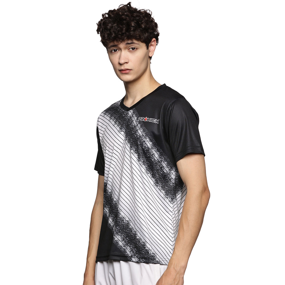Prokick Men's V-Neck Half Sleeves Sports Wear T-Shirt - Best Price online Prokicksports.com