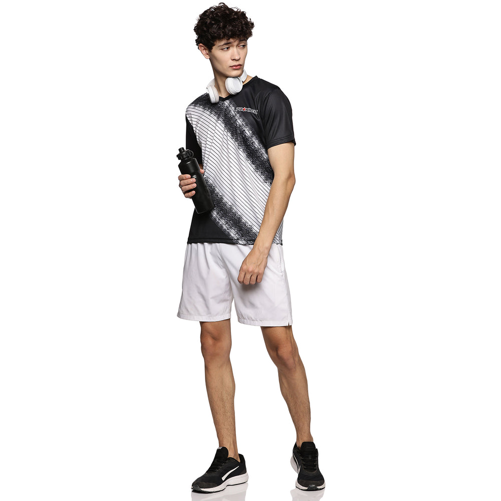 Prokick Men's V-Neck Half Sleeves Sports Wear T-Shirt - Best Price online Prokicksports.com