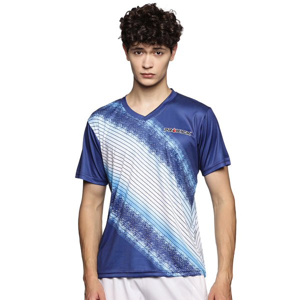 Prokick Men's V-Neck Half Sleeves Sports Wear T-Shirt