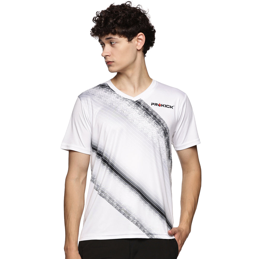Prokick Men's V-Neck Half Sleeves Sports Wear T-Shirt - Best Price online Prokicksports.com