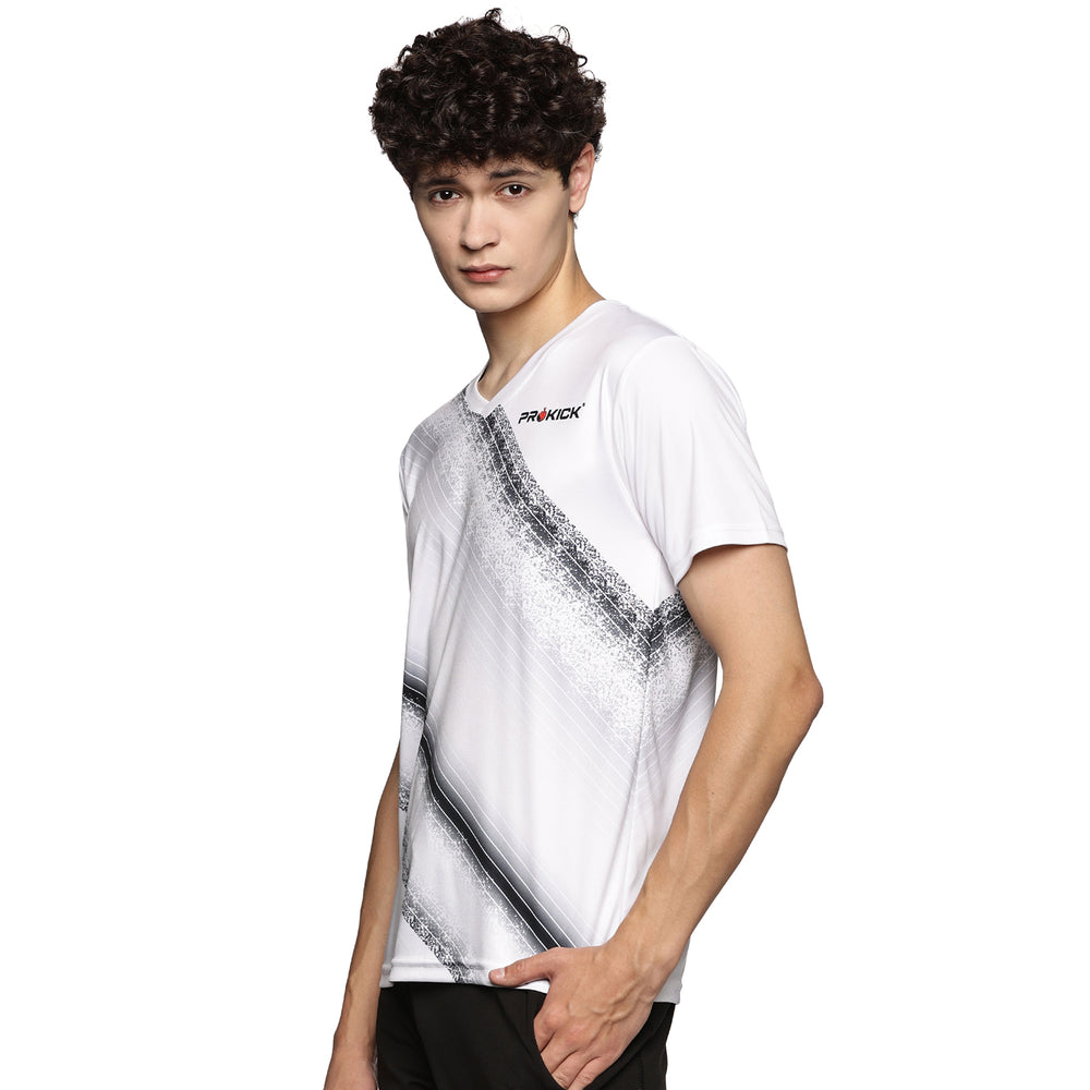 Prokick Men's V-Neck Half Sleeves Sports Wear T-Shirt - Best Price online Prokicksports.com