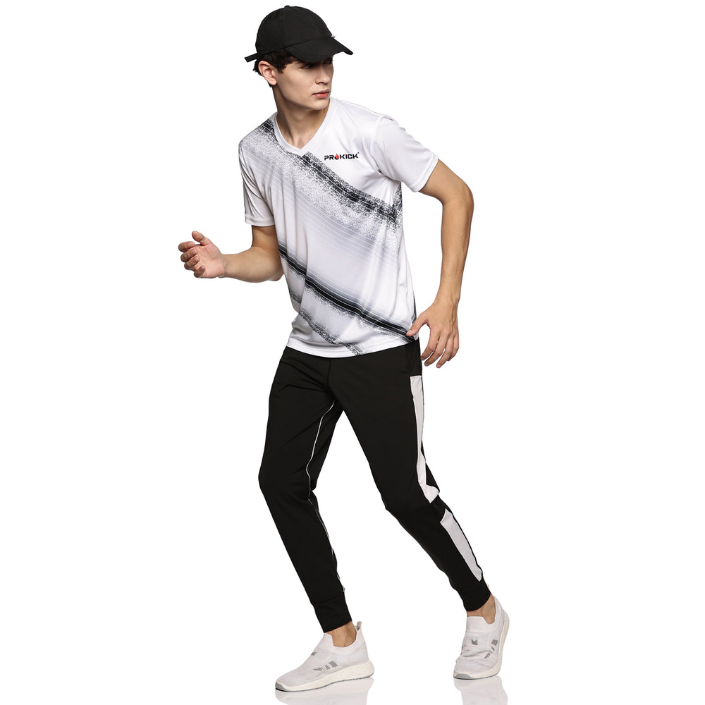 Prokick Men's V-Neck Half Sleeves Sports Wear T-Shirt - Best Price online Prokicksports.com