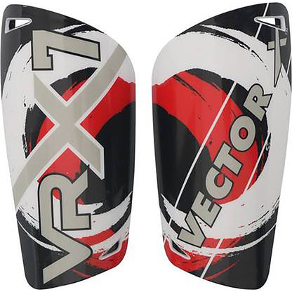 Vector X VRX7 Football Shinguard | Small/Medium | Lightweight Hard Shell, Foam Padding and Secure Fit for Men, Women, Youth Match Training Use - Best Price online Prokicksports.com