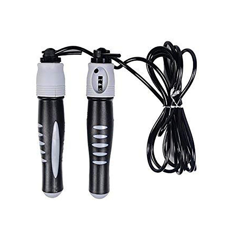 Vector X VX-950 Manual Counter Jump Rope | Adjustable Skipping Rope with Built-in Counter | Ideal for Cardio, Fitness & Weight Loss – Black