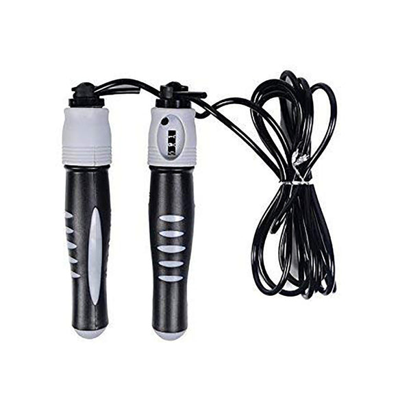 Vector X VX-950 Manual Counter Jump Rope | Adjustable Skipping Rope with Built-in Counter | Ideal for Cardio, Fitness & Weight Loss – Black