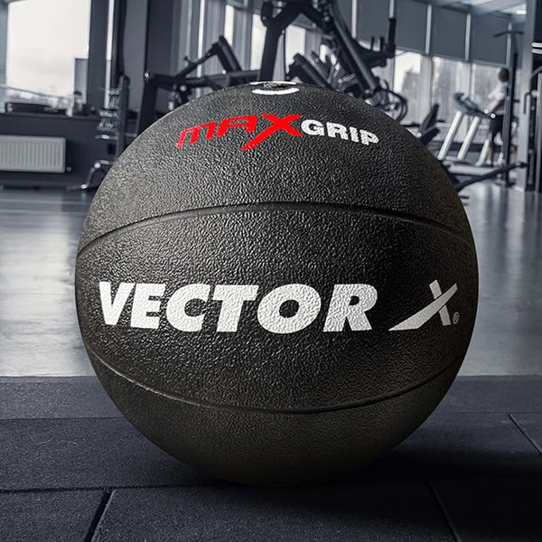 Vector X Rubber Medicine Ball – 5kg | Durable and Non-Slip Medicine Ball for Fitness, Strength Training, and Core Workouts