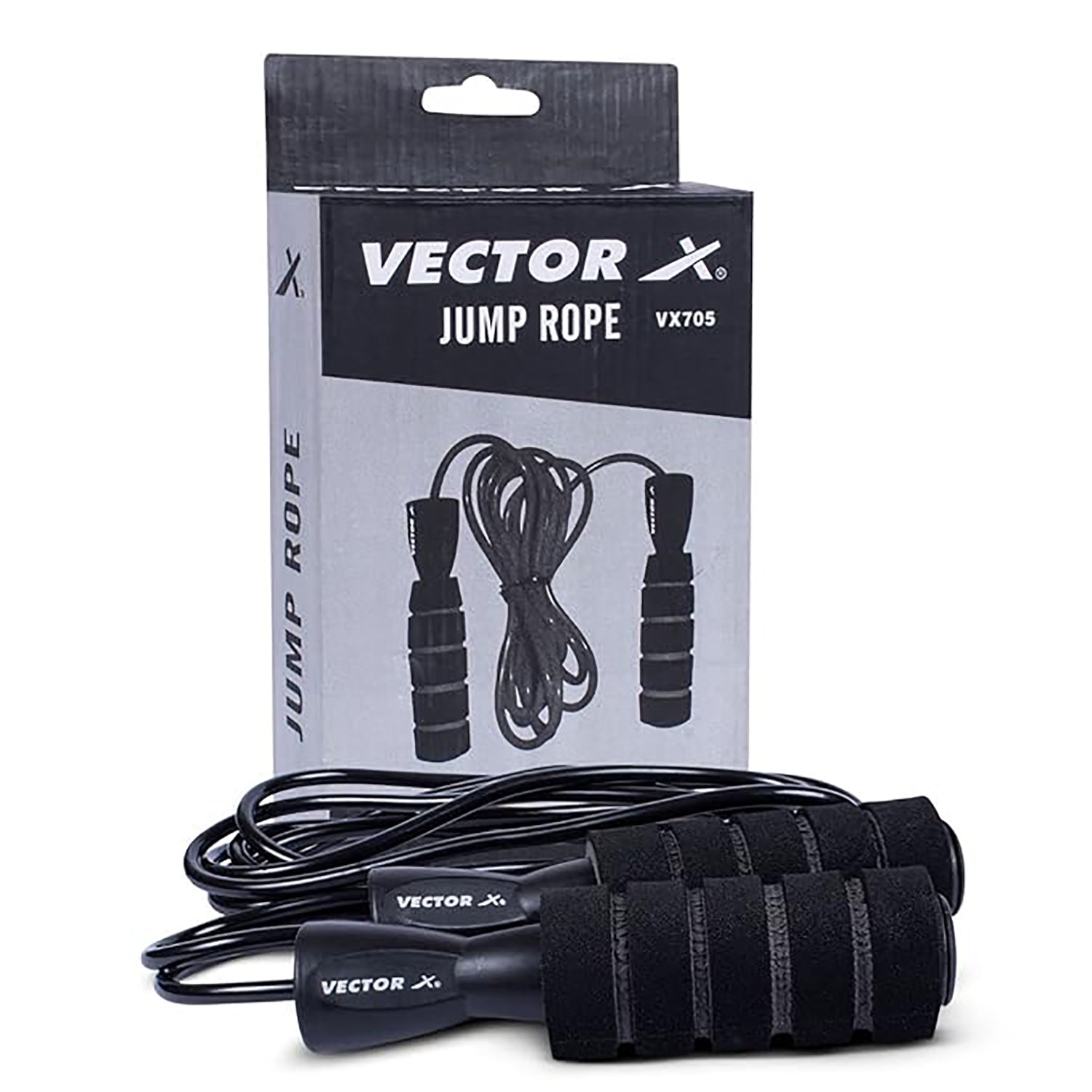 Vector X VX-705 PVC Jump Rope – Adjustable Speed Skipping Rope for Cardio, Weight Loss, CrossFit, Boxing, Home Workouts – Durable & Lightweight Design - Best Price online Prokicksports.com
