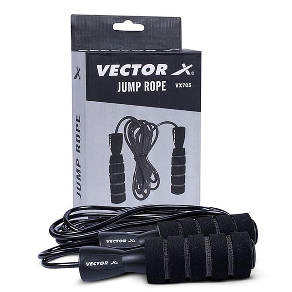 Vector X VX-705 PVC Jump Rope – Adjustable Speed Skipping Rope for Cardio, Weight Loss, CrossFit, Boxing, Home Workouts – Durable & Lightweight Design