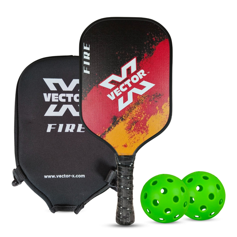Vector X Pickle Ball Racket Fire High-Quality Paddle with Premium Grip - Best Price online Prokicksports.com