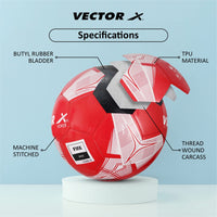 Vector X Venus TPU Machine Stitched Football Size 5 | FIFA BASIC Certified Indoor & Outdoor Match & Training Football - Best Price online Prokicksports.com