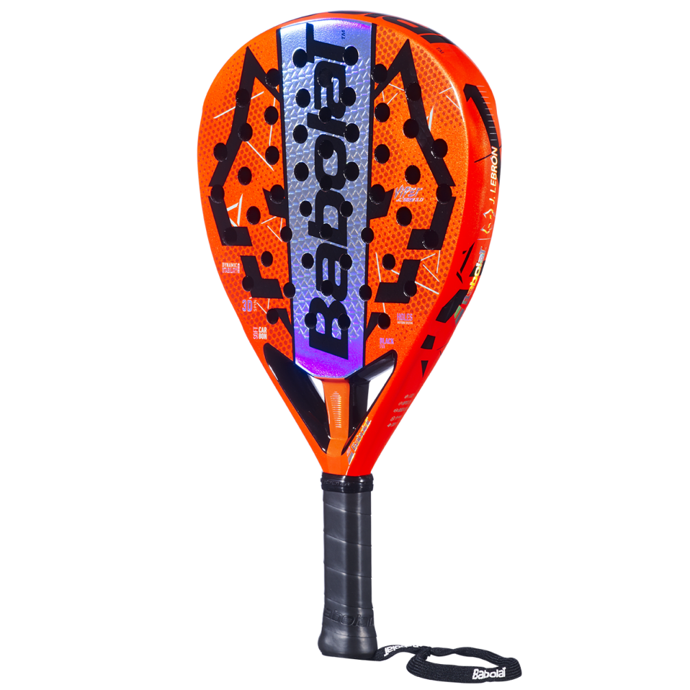 Babolat Viper Soft Juan Lebrón 3.0 Padel Racquet | Soft Carbon Diamond Paddle with Black EVA Core, 3D Spin & Dynamic Stability System