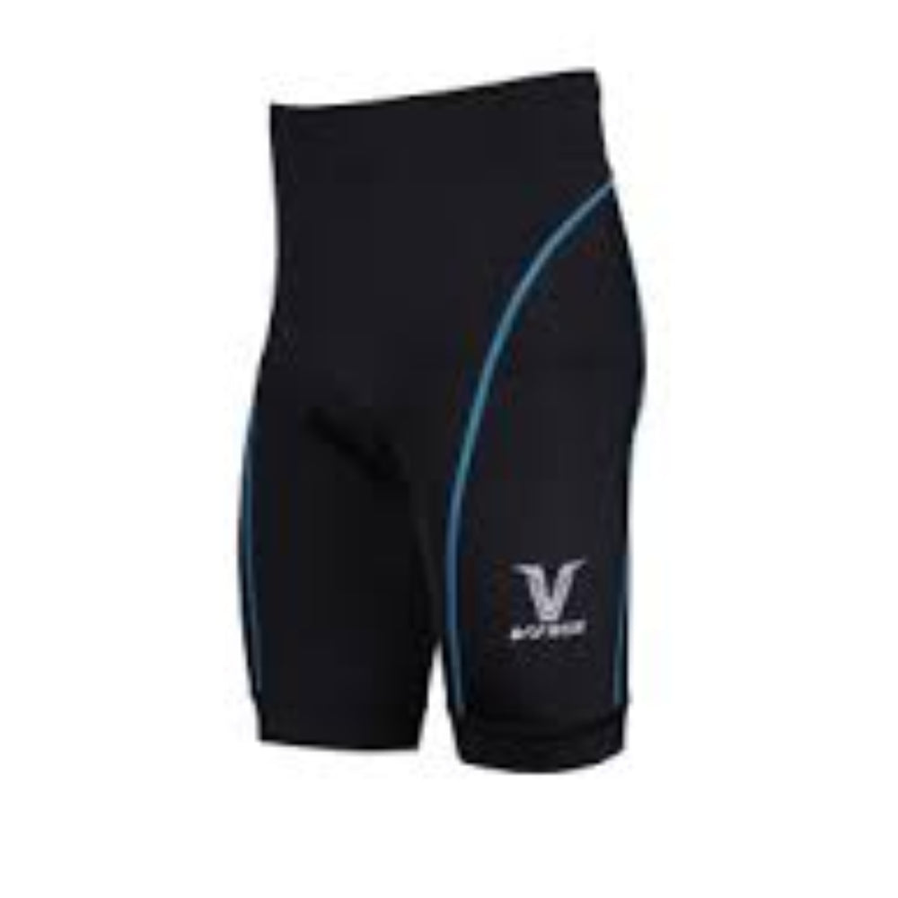 Viva CSP-002 Cycling Padded Shorts, Black/Blue | Performance Cycling Shorts with Gel Padding & Moisture-Wicking Fabric